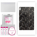 apgo Protective Skin Sticker for the back compatible with Huawei MatePad Pro, Wrap Film, Foil, Vinyl - Pattern Carbon Black Pixel