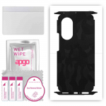 apgo Protective Skin Sticker for the back+sides compatible with Honor 50, Full Wrap Film, Foil, Vinyl - Pattern Black Camo