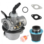 PZ19 karbiuratorius, skirtas 50cc 70cc 80cc 90cc 110cc 125cc ATV Dirt Pit Bike 19mm Carb su 35mm oro filtru, skirtas Taotao Honda CRF karbiuratoriaus kuro filtrui PZ19 Set pilka