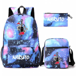 3 vnt./rinkinys Anime Naruto kuprinė su pečių krep&scaron;iu pie&scaron;tuko dėklas berniukui, mergaitei, kuprinė, vyri&scaron;ka, moteri&scaron;ka, laisvalaikio kelionių krep&scaron;ys