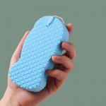 Exfoliante Soft Sponge Body Scrubber Baby Adults Bath Exfoliating Scrub Brush Skin Cleaner Dead Skin Remover Tool mėlyna