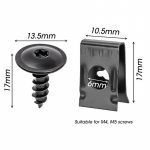 40 vnt. metaliniai U formos tarpikliai, savisriegių varžtų komplektas, automobilinis savisriegių varžtų tvirtinimo detalės Universalūs automotociklų modifikavimo priedai 1pcs