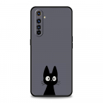 Telefono dėklas, skirtas Realme 12 11 10 9 8 5G 7 6 GT5 GT3 GT2 Pro Plus C21 C11 C25 C35 GT Neo 2 3 3T 5 dangtelis Black Cat Cartoon Cute GT Neo2 (3T)
