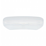 Mėlynas skaidrus akinių dėklas Plastikinė dėžutė Plok&scaron;čia veidrodinė trumparegystė akinių laikymo dėžutė skaidri