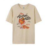Aperol Spritz Retro kokteilių grafiniai mar&scaron;kinėliai moterims Mieli alkoholinių gėrimų mar&scaron;kinėliai Laisvi medvilniniai marginti mar&scaron;kinėliai Unisex vintažinė geriausia dovana XL