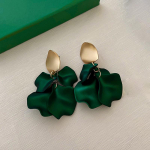 Mada Žali auskarai Geometriniai tu&scaron;čiaviduriai apskritimai Kvadratiniai auskarai Metaliniai kabantys auskarai Moteri&scaron;ki papuo&scaron;alai