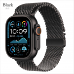 Milanese kilpinis titano spalvos dirželis Apple Watch Ultra 2 juosta 49mm 45mm 46mm 44mm 42mm apyrankė iWatch series 10 9 8 7 6 5 SE For 42mm 44mm 45mm juoda