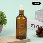 5-100 ml la&scaron;intuvų buteliukai su skalės reagentu akių la&scaron;ais gintaro stiklo aromaterapinis skystas pipetės buteliukas Daugkartinio užpildymo buteliukai kelionės 100ml