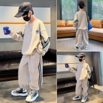 Madingas berniukų dviejų dalių pavasario ir rudens sportinis kostiumas, vaiki&scaron;ka rudens sportinė apranga 130cm