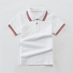Vaiki&scaron;ki polo mar&scaron;kinėliai: Medvilninė uniforma trumpomis rankovėmis pradinei ir vidurinei mokyklai &ndash; balta arba mėlyna (Dydžiai 100-190) Size 120cm
