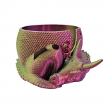 Drakono verpalų dubuo verpalų dubuo 3D spausdintų verpalų laikiklis Mezgimas nėrimas Dragon Bowl Dragon Decor verpalų organizatorius One Size violetinė