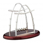 &bdquo;Newtons Cradle&ldquo; klasikiniai balanso kamuoliukai, 5 &scaron;vytuoklės kamuoliukai, fizikos, amžinojo judėjimo, stalo žaislai biurui S