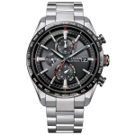 Atessa radijo laikrodis vandeniui atsparus juodas sidabras [Citizen] Eco-Drive AT8189-61E vyri&scaron;kas