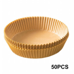 50/100 vnt. Orkaitės gruzdintuvės vienkartinis popierinis įdėklas Nelipnus kepsninės lėk&scaron;tė, apvali orkaitės keptuvės padėklas 16 cm oro gruzdintuvės mikrobangų krosnelėje