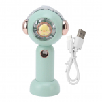 Mielas rankinis pur&scaron;kiamas ventiliatorius su pur&scaron;kimo funkcija, įkraunamas per USB, mažas ki&scaron;eninis pur&scaron;kiamas ventiliatorius, 500 mAh žalia