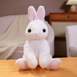 Mielas sėdintis zuikis pliu&scaron;inis žaislas įdarytas mink&scaron;tas gyvūnas sniego lėlė animacinis pagalvė rudas baltas zuikutis žaislai vaikams mergaitėms 44cm