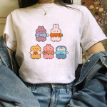 Gyvūnų ra&scaron;tai Harajuku Moteri&scaron;ki mar&scaron;kinėliai trumpomis rankovėmis Kawaii Tops Moteri&scaron;ki drabužiai Vasariniai estetiniai grafiniai mar&scaron;kinėliai Mieli mergaičių mar&scaron;kinėliai paaugliams S