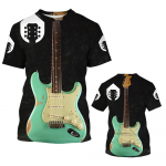 Saksofonas Gitara 3D Spausdinimo Mar&scaron;kinėliai Vyrams Moterims Muzikos Instrumentas Gatvės Drabužiai O-kaklo Mar&scaron;kinėliai Hip Hop Harajuku Vaiki&scaron;ki Mar&scaron;kinėliai Vir&scaron;ūnės Drabužiai XL