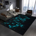 Voe3D Cross-Border dekoratyvinis grindų kilimėlis: Miegamojo, žaidimų kambario ir svetainės kilimas 140x200cm Crystal Velvet