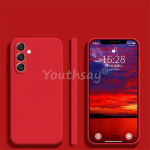 Dėklas Samsung Galaxy S24 FE, silikoninis paprastas apsauginis dangtelis, Samsung S24 FE S23 FE S21 S22 Plus Ultra dangtelis, guminis S23 FE dėklas S23 FE raudona