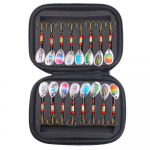 Jig Spinner Bait rinkinys su dėžute žvejybos reikmenims 3g besisukantis blizgutis lydekoms, la&scaron;i&scaron;oms, jūrų žvejybai, vobleris, velkiavimas, kietas pavir&scaron;inis masalas