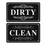 2 vnt. Ne&scaron;varus &Scaron;varus Indaplovės Magnetas Indų Plovimo Ma&scaron;ina Ne&scaron;varus &Scaron;varus Magnetinis Indikatorius Akrilinis Ženklas Virtuvės &Scaron;aldytuvo Dekoracija A