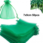 Ekologi&scaron;kas vaisių apsauginis mai&scaron;elis, kvėpuojanti medžiaga pomidorams ir vynuogėms 7x9cm 50pcs