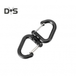 1/5 vnt. 360 laipsnių besisukantis kabliukas, ne&scaron;iojamas, lengvas, lauko stovyklavimui, žygiams, S formos besisukantis kabliukas, pakaba, pakabinama sagtis, stovyklavimo reikmenys Small 1pc