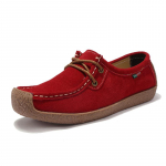 Nauji rudeniniai kasdieniai moteri&scaron;ki batai Loaferiai Suvarstomi zom&scaron;os odos plok&scaron;čiapadžiai Užsegami mamos batai Mujer Zapatos Chaussure Femme Dydis 35-42 39(24.5cm) tamsiai mėlyna spalva