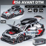 1:24 mastelio RS6 lenktyninis metalinis modelis - Stilingas kolekcinis daiktas, puiki dovana vaikinui, vertas eksponuoti kolekcinis daiktas juoda