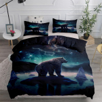 Vintažinis laukinio lokio laukinės gyvūnijos apsaugos antklodės užvalkalų rinkinys karali&scaron;ko, karalienės, dvigubo, pilno, dviviečio, vienviečio dydžio patalynės rinkinys 140x200cm