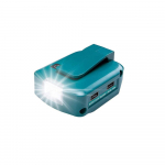 LED Darbinio &Scaron;viesos Adapteris Makita 14.4V/18V Li-ion Baterijai BL1830 BL1430 Dvigubas USB Keitiklis su LED Lempa Makita