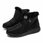 Lucyever Madingi vandeniui atsparūs sniego batai su užtrauktuku moterims, &scaron;ilti, neslystantys žiemos batai, moteri&scaron;ki didelio dydžio platforminiai čiurnos batai 36 juoda