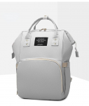 Kūdikių vystyklų krep&scaron;ys kuprinė mamai nė&scaron;čiai moteriai didelės talpos kūdikių vystyklų pakuotė kelioninė kuprinė mamai maitinančiai krūtimi vežimėlio krep&scaron;ys &scaron;viesiai pilka spalva