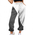 Moteri&scaron;kos laisvalaikio kelnės auk&scaron;tu juosmeniu prisegtos bėgiojimo kelnės su ki&scaron;enėmis L