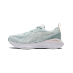 Asics Gel-Cumulus 25 Megztas žemas bėgimo batelis Moteri&scaron;kas sportbačio modelis &Scaron;viesiai pilkas Žalias 1012B441-301 41.5
