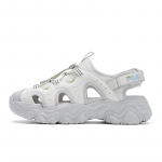 FILA Fluid 5 Sandalai Katės Letena Upelis Žygiai Universalūs Madingi Mada Laisvalaikio Retro Paplūdimio Sandalai Moteri&scaron;ki sandalai Balti Pilki F12W522401FSN 36