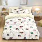 Anime Crayon-Shin-Chan patalynės komplektas 2/3 vnt. Animacinis Hin-Chan užvalkalas ant antklodės, užvalkalas pagalvei 3D spaudiniai paaugliams, vaikams Antklodės užvalkalas 135x200cm-2pcs