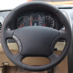 DIY Hand sewing Microfiber Leather Auto Car Steering Wheel Cover For Great Wall Haval Hover H3 H5 Wingle 3 5 Light blue Thread gray