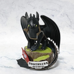 Animacinis Kaip prisijaukinti drakoną Anime Mielas Figūrėlės Naktinis Fury Be dantų Dekoro Figūrėlė PVC Modelis Kolekcionuojama Statulėlė Žaislas Kalėdinės Dovanos black