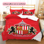 Sunderland AFC Ra&scaron;tuotas patalynės komplektas su antklode Namų dekoras Dovana (1 * antklodės užvalkalas + 2 * pagalvės užvalkalai be &scaron;erdies) 135x200cm