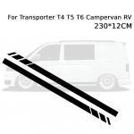 Lipdukai pagerina jūsų automobilio vizualinį patrauklumą juodomis &scaron;oninėmis juostelėmis. Lipdukai Transporter T4 T5 kemperiui, RV. CHINA white
