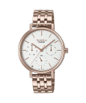 Casio Vyri&scaron;kas Nerūdijančio Plieno 50M Atsparus Vandeniui Analoginis Kvarcinis Laikrodis SHE-4541CG-7A balta