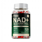 NAD+ Resveratrol maisto papildas palaiko ląstelių energiją, kovą su senėjimu ir odos sveikatą. 120 mink&scaron;tų kapsulių. 120