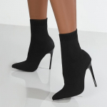 Moteri&scaron;ki tamprūs batai Seksualūs kojinės tipo batai Auk&scaron;takulniai Madingi batai moterims Pavasaris Ruduo Dizainerio aulinukai Moteri&scaron;ki batai Zapatos 35 juoda