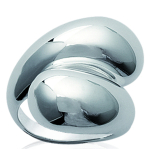 Bague Argent 'Jurassic' argent&eacute; - 25 mm