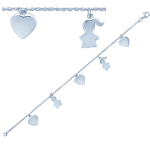 Les Tr&eacute;sors De Lily [G6323] - Bracelet Argent 'Chor&eacute;graphie' love fille gar&ccedil;on