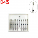 10 vnt Dental Deimantinių kapų grąžtas Super Coarse Dental Burs Vidutinis FG 1,6M, skirtas didelės spartos rankiniams instrumentams SI-48S