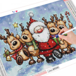 Deimantinis paveikslas kryželiu Siuvinėti elnias Kalnų kri&scaron;tolas 5D DIY Deimantinis siuvinėjimas Kalėdų Senelis Rankdarbiai Kalėdų dovana Full Round (20X30CM)
