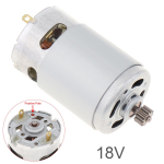 RS550 18V 27500 RPM nuolatinės srovės variklis su dviejų greičių 11 dantų ir didelio sukimo momento pavarų dėže, skirta belaidžiam gręžtuvui atsuktuvui
